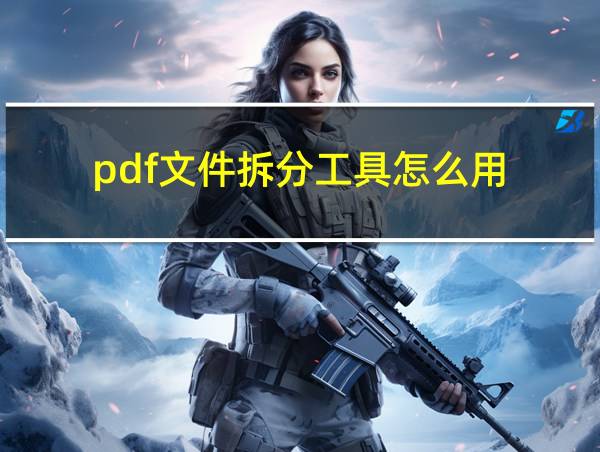 pdf文件拆分工具怎么用的相关图片