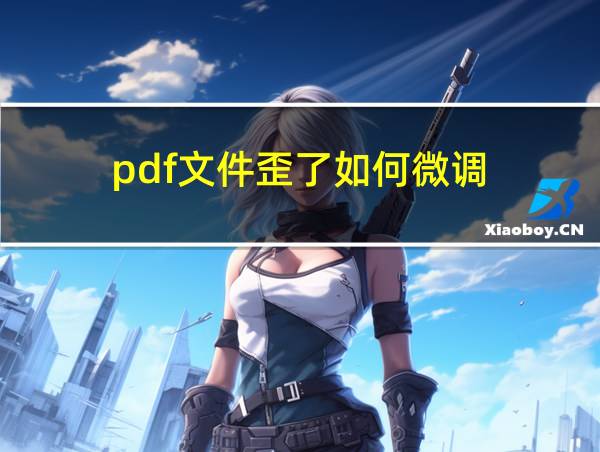 pdf文件歪了如何微调的相关图片