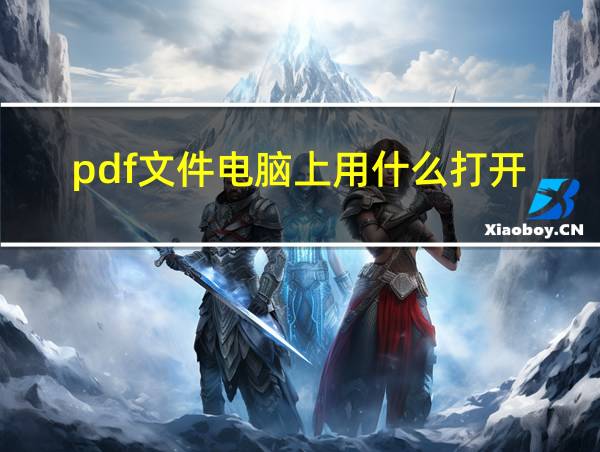 pdf文件电脑上用什么打开的相关图片