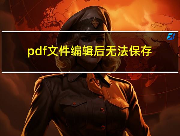 pdf文件编辑后无法保存的相关图片