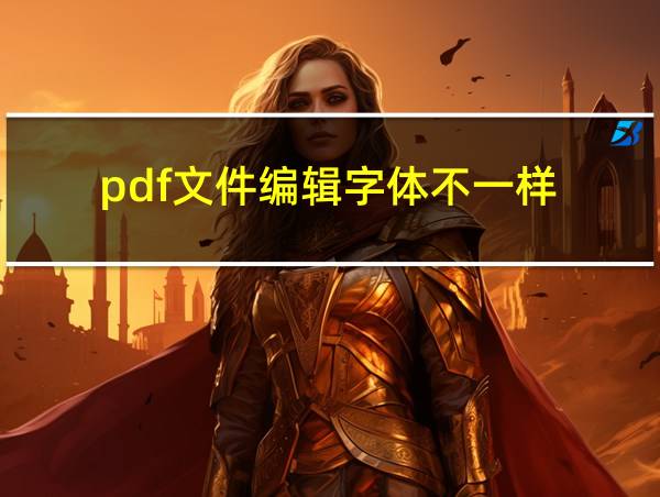 pdf文件编辑字体不一样的相关图片