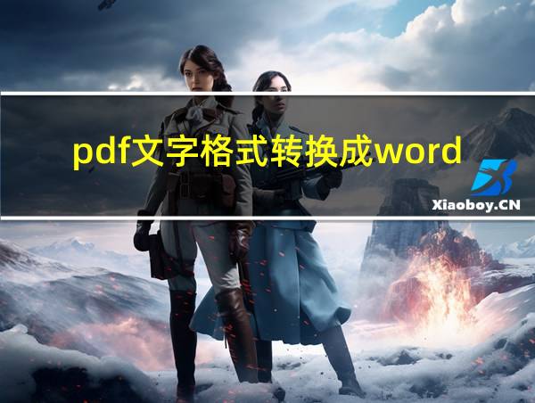 pdf文字格式转换成word格式怎么修改文字的相关图片