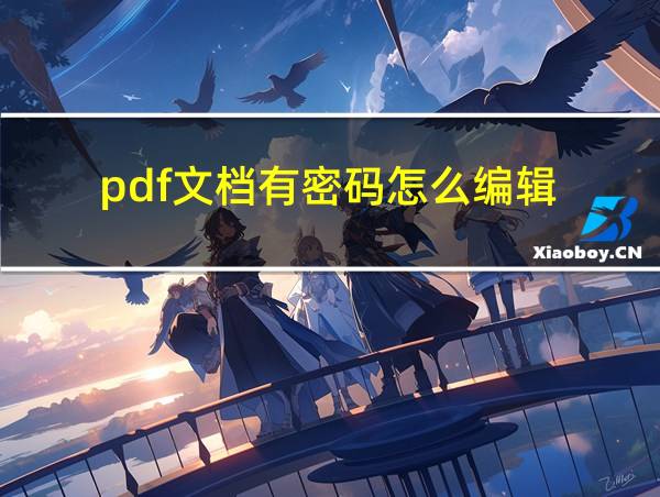 pdf文档有密码怎么编辑的相关图片