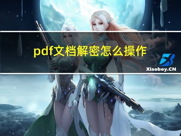 pdf文档解密怎么操作的相关图片