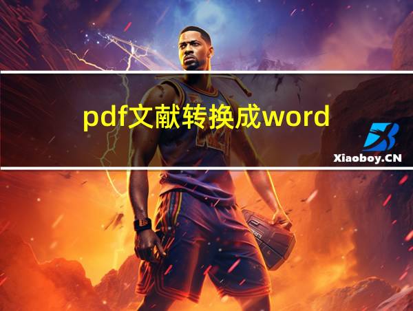 pdf文献转换成word的相关图片