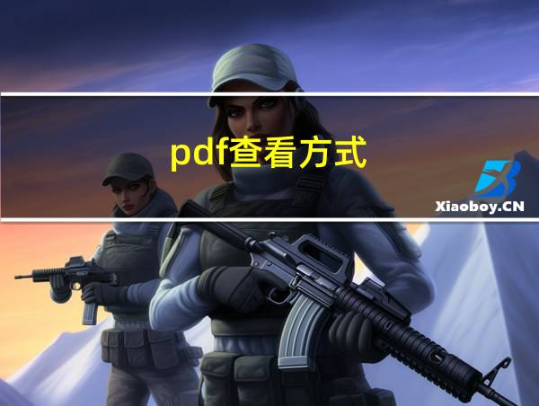 pdf查看方式的相关图片