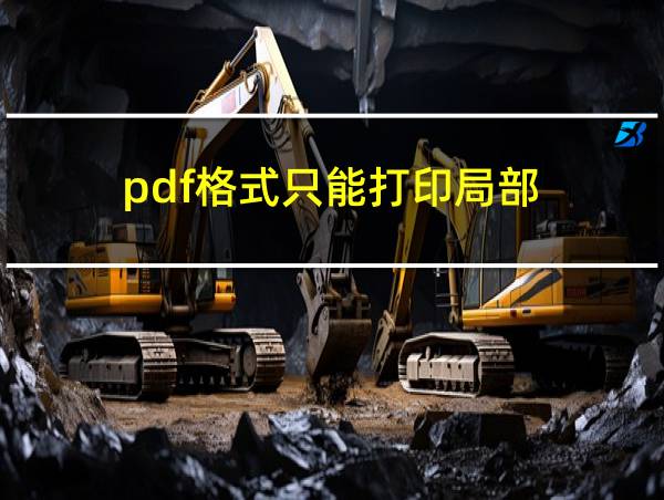 pdf格式只能打印局部的相关图片