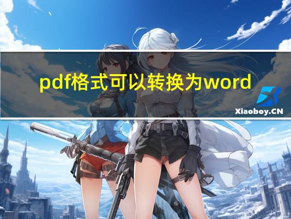 pdf格式可以转换为word吗的相关图片