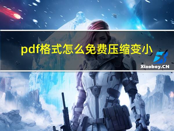 pdf格式怎么免费压缩变小的相关图片