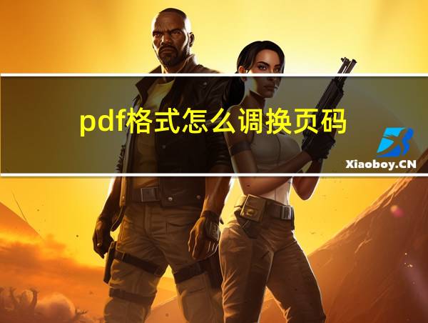 pdf格式怎么调换页码的相关图片