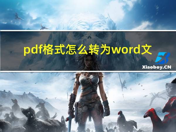 pdf格式怎么转为word文档的相关图片