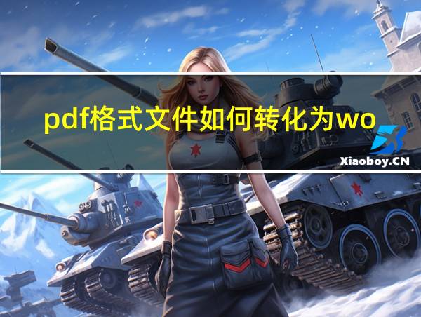 pdf格式文件如何转化为word格式的相关图片