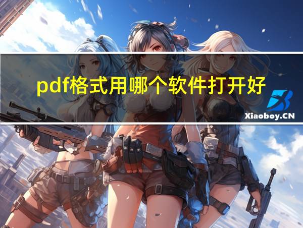 pdf格式用哪个软件打开好的相关图片