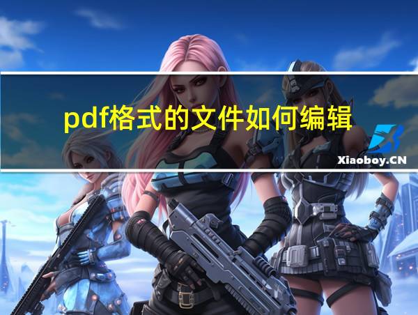 pdf格式的文件如何编辑的相关图片