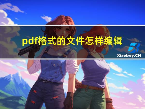 pdf格式的文件怎样编辑的相关图片