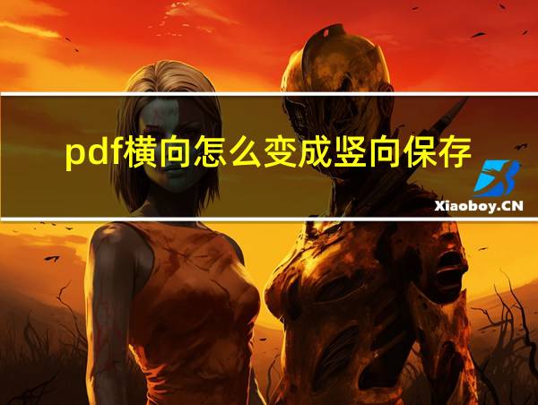 pdf横向怎么变成竖向保存的相关图片