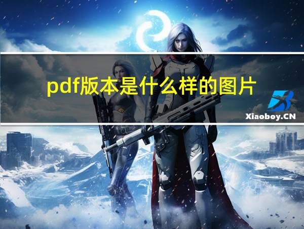 pdf版本是什么样的图片的相关图片