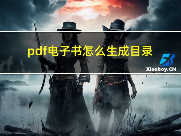 pdf电子书怎么生成目录的相关图片