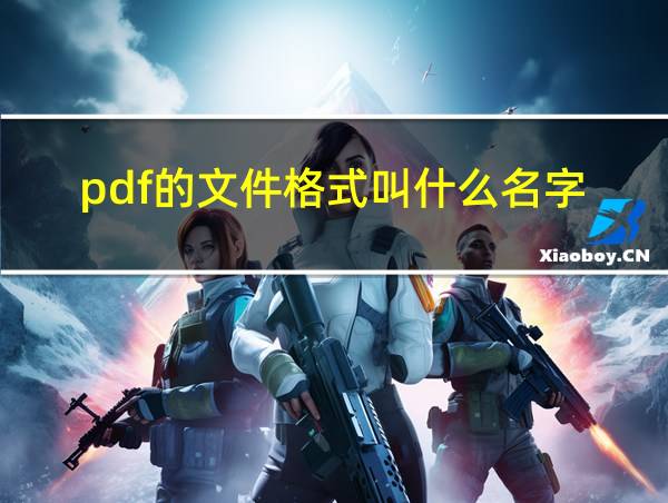 pdf的文件格式叫什么名字的相关图片