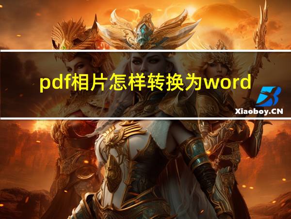 pdf相片怎样转换为word的相关图片