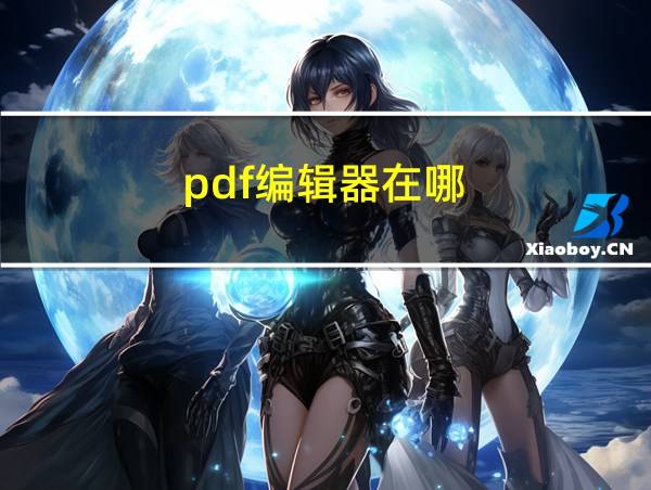 pdf编辑器在哪的相关图片