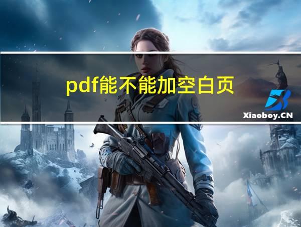 pdf能不能加空白页的相关图片