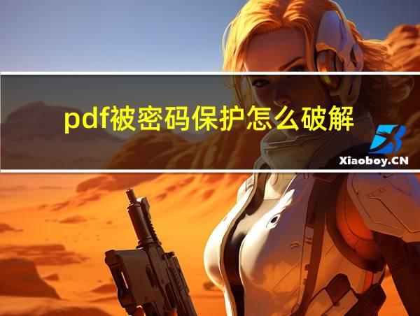 pdf被密码保护怎么破解的相关图片