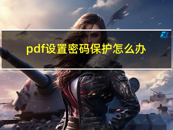 pdf设置密码保护怎么办的相关图片