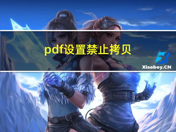 pdf设置禁止拷贝的相关图片