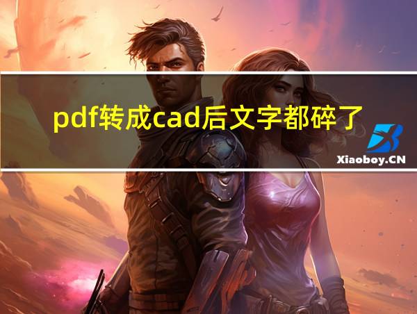 pdf转成cad后文字都碎了的相关图片