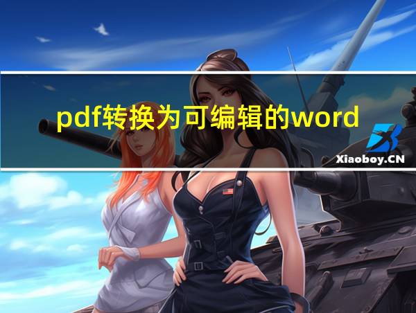 pdf转换为可编辑的word的相关图片