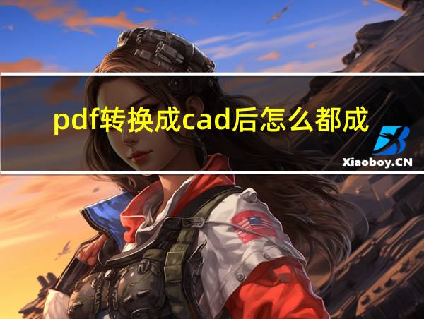 pdf转换成cad后怎么都成了一个图层的相关图片