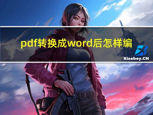 pdf转换成word后怎样编辑的相关图片