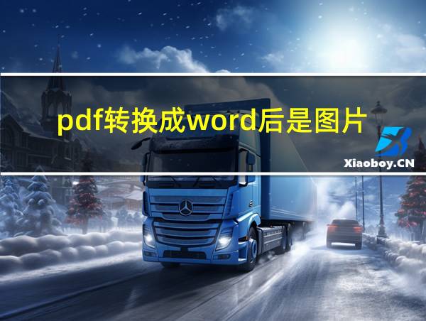 pdf转换成word后是图片怎么办的相关图片