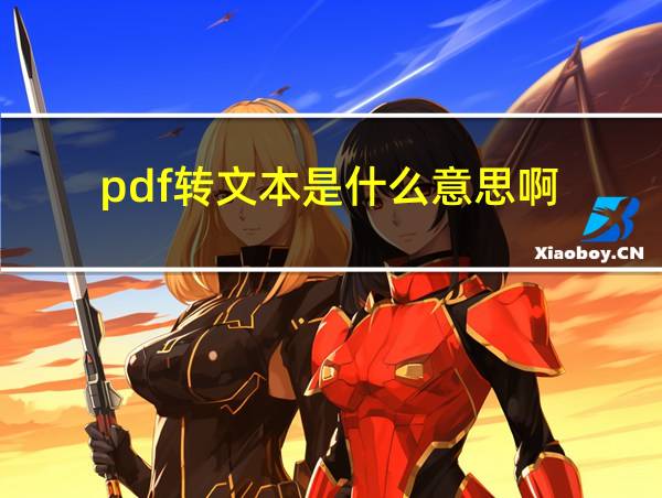 pdf转文本是什么意思啊的相关图片