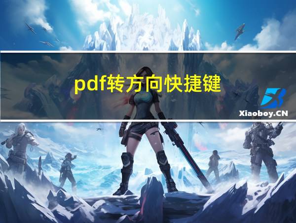 pdf转方向快捷键的相关图片