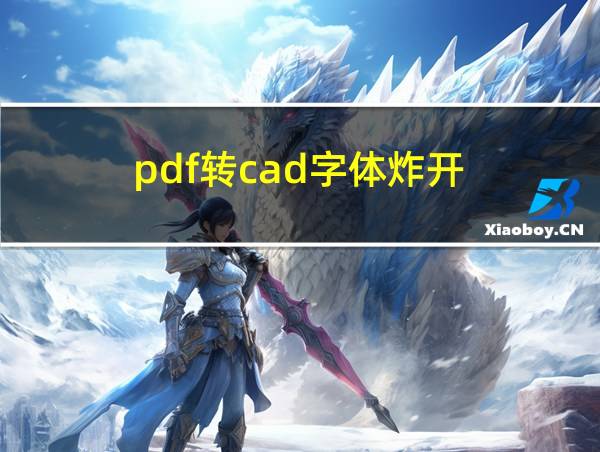 pdf转cad字体炸开的相关图片