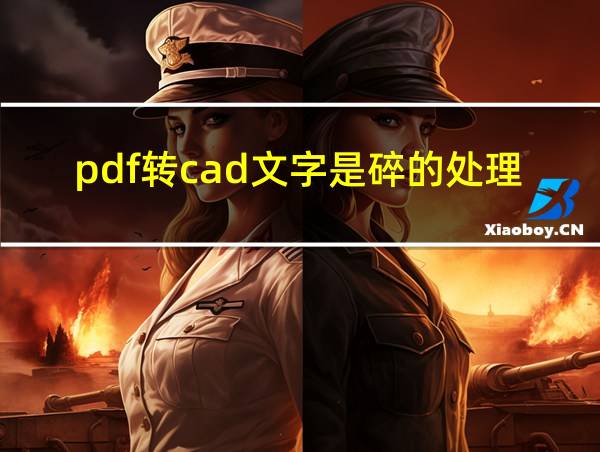 pdf转cad文字是碎的处理方法的相关图片