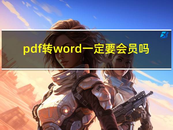 pdf转word一定要会员吗的相关图片