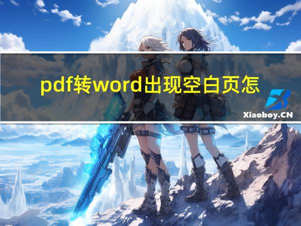 pdf转word出现空白页怎么办的相关图片