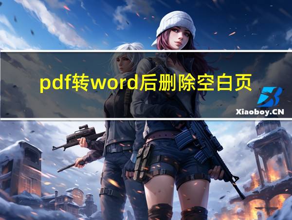 pdf转word后删除空白页的相关图片