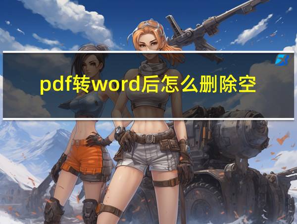 pdf转word后怎么删除空白页的相关图片