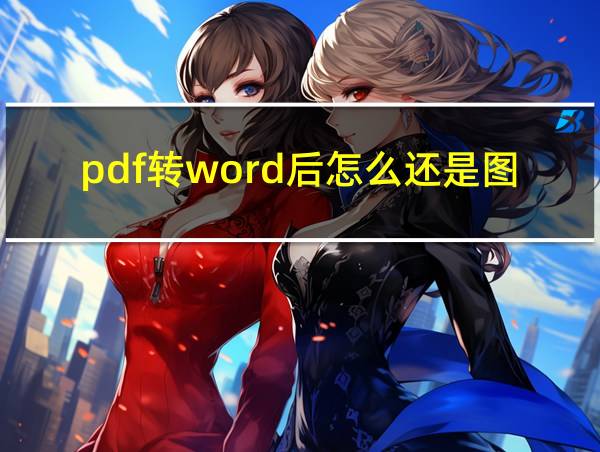 pdf转word后怎么还是图片格式的相关图片