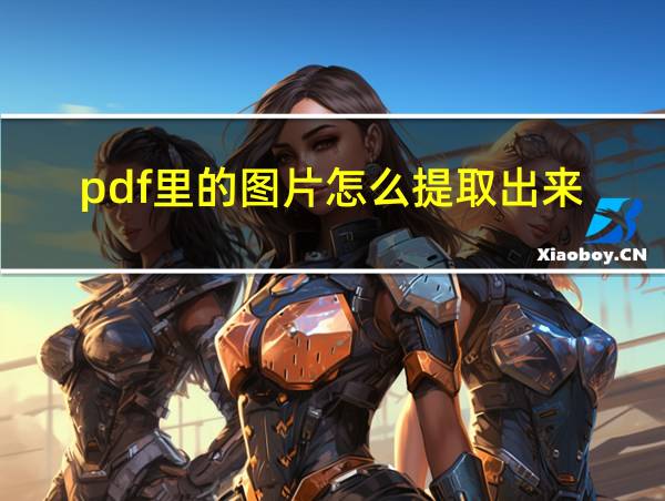 pdf里的图片怎么提取出来的相关图片