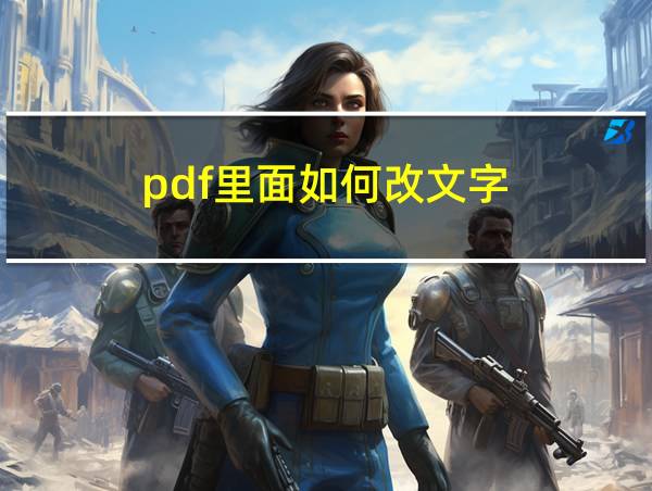 pdf里面如何改文字的相关图片