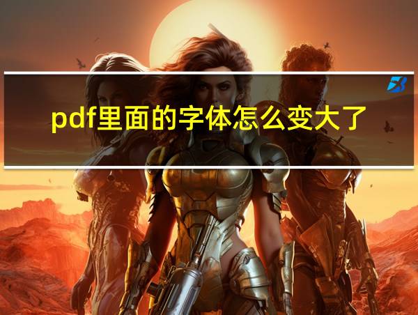 pdf里面的字体怎么变大了的相关图片