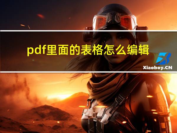 pdf里面的表格怎么编辑的相关图片