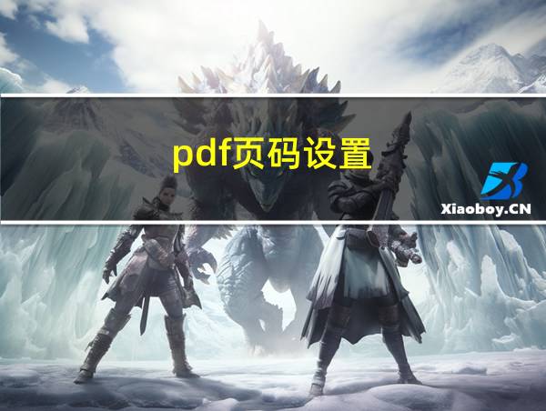 pdf页码设置的相关图片