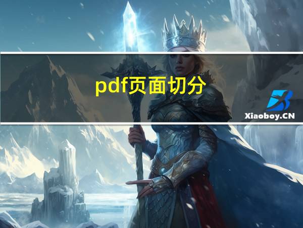 pdf页面切分的相关图片