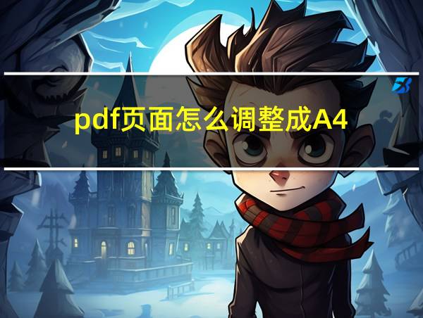 pdf页面怎么调整成A4的相关图片